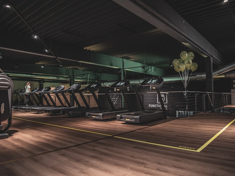 Modern gym training area